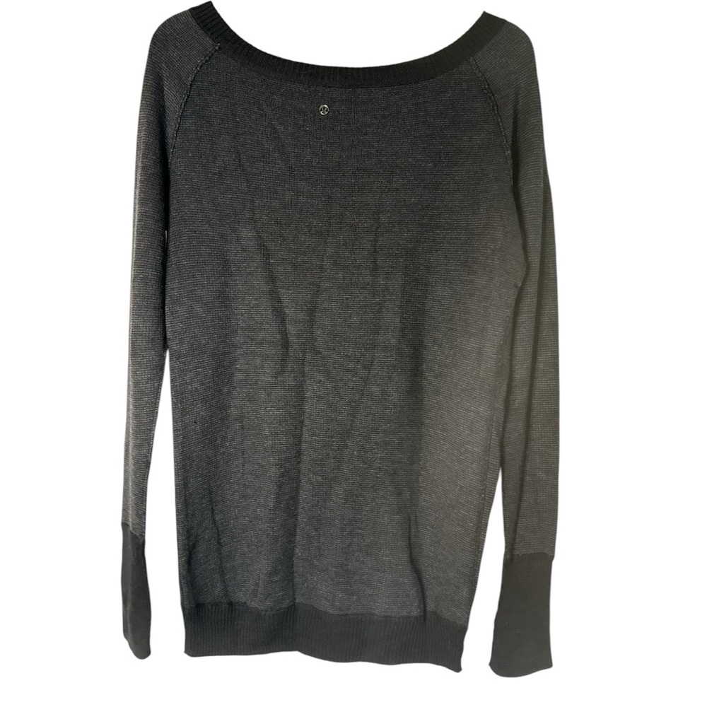 Lululemon reversible sweater black n charcoal size M EUC H-6 - Picture 5 of 7
